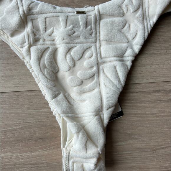 Rip Curl Santorini Terry Hi Leg Bikini Bottom - Shell Large NWT - Picture 8 of 10